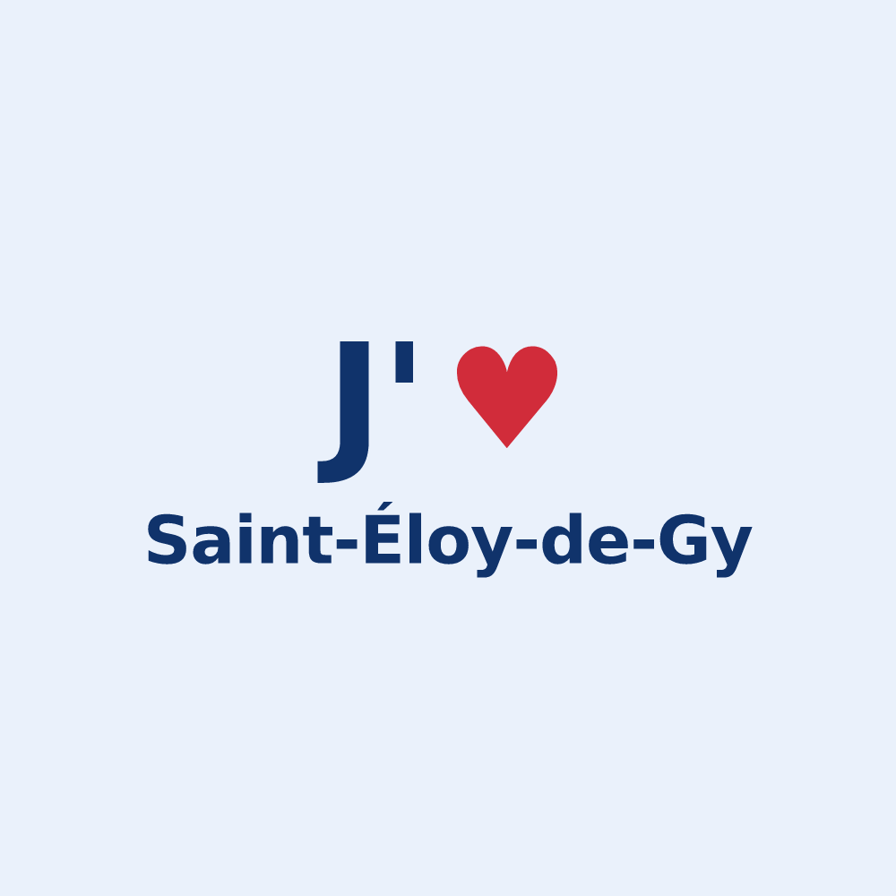 Sticker personnalisé Saint-Éloy-de-Gy — design J'aime Saint-Éloy-de-Gy
