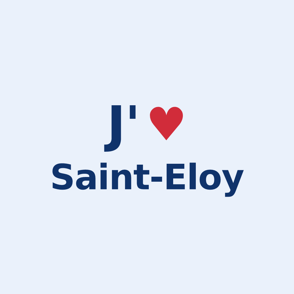 Sticker personnalisé Saint-Eloy — design J'aime Saint-Eloy