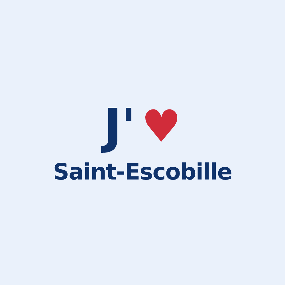 Sticker personnalisé Saint-Escobille — design J'aime Saint-Escobille