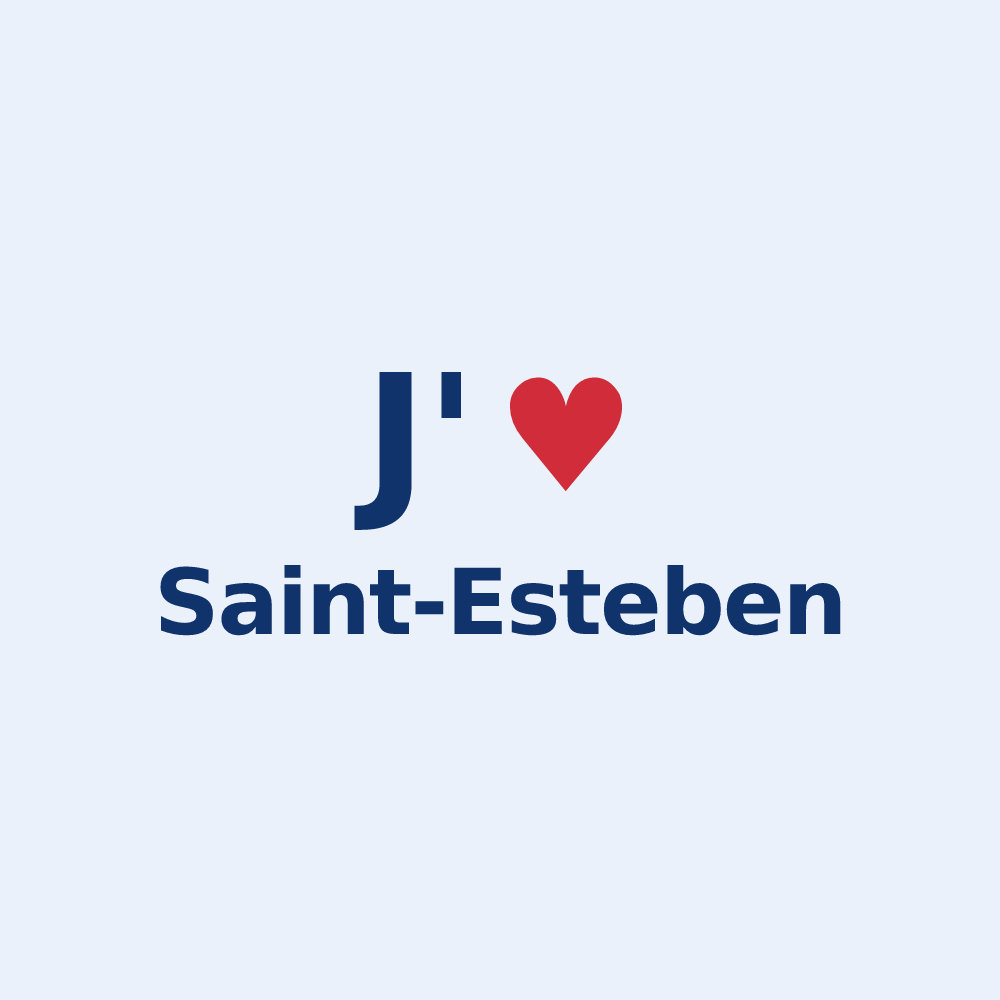 Sticker personnalisé Saint-Esteben — design J'aime Saint-Esteben