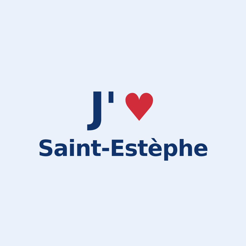 Sticker personnalisé Saint-Estèphe — design J'aime Saint-Estèphe