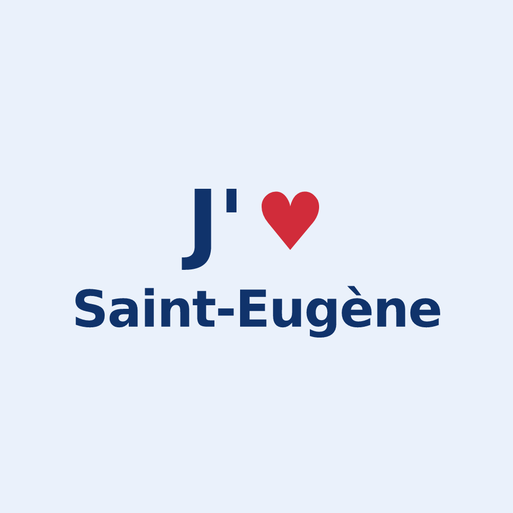 Sticker personnalisé Saint-Eugène — design J'aime Saint-Eugène
