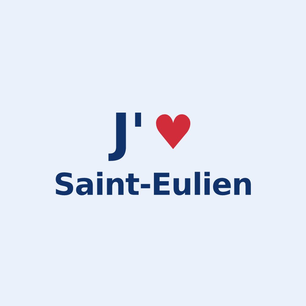 Sticker personnalisé Saint-Eulien — design J'aime Saint-Eulien