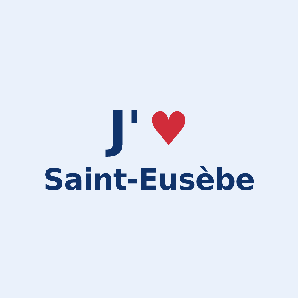 Sticker personnalisé Saint-Eusèbe — design J'aime Saint-Eusèbe