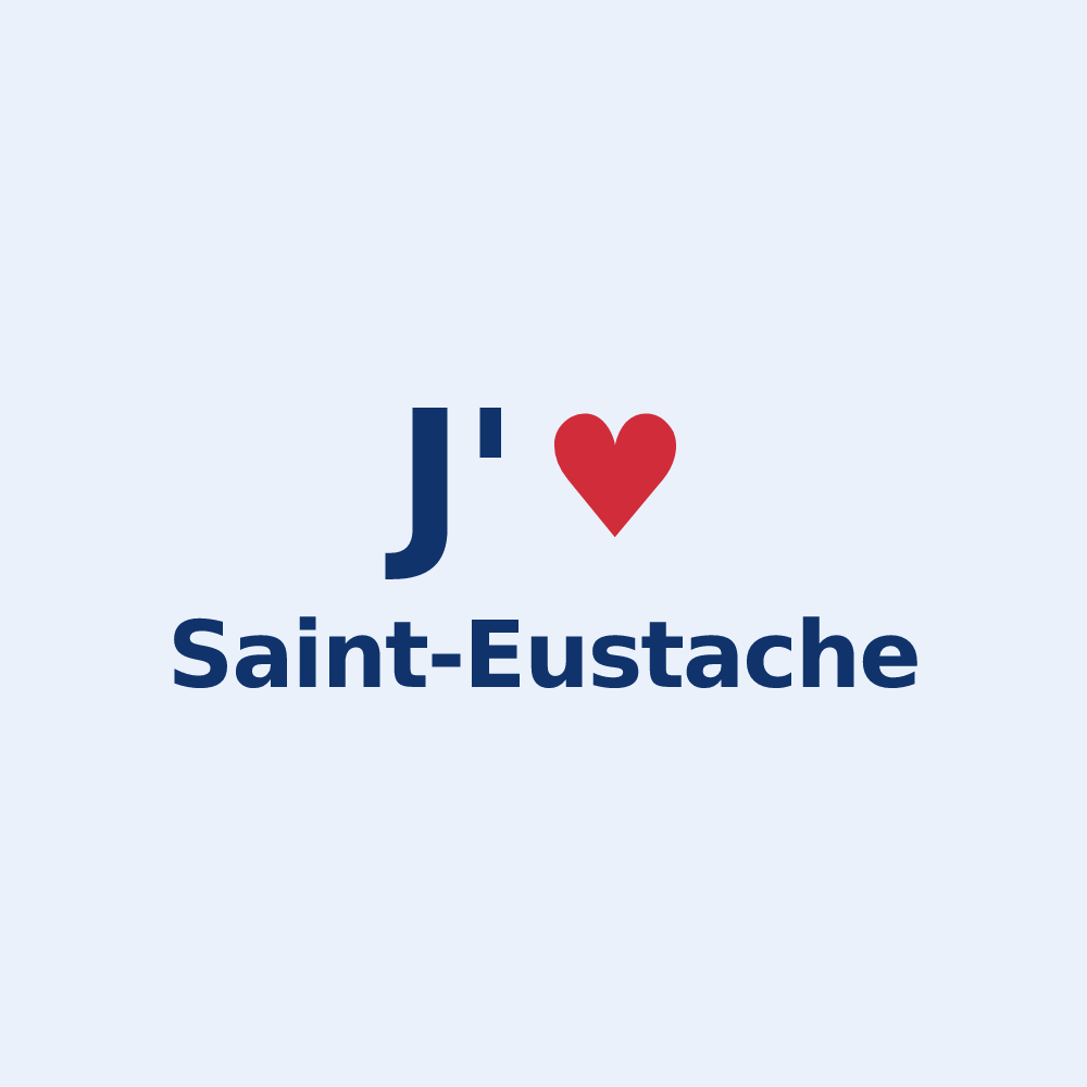 Sticker personnalisé Saint-Eustache — design J'aime Saint-Eustache