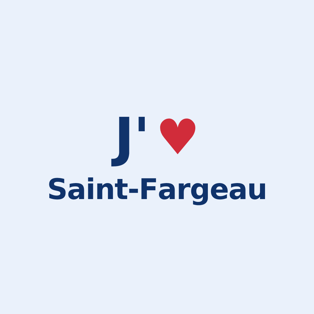 Sticker personnalisé Saint-Fargeau — design J'aime Saint-Fargeau