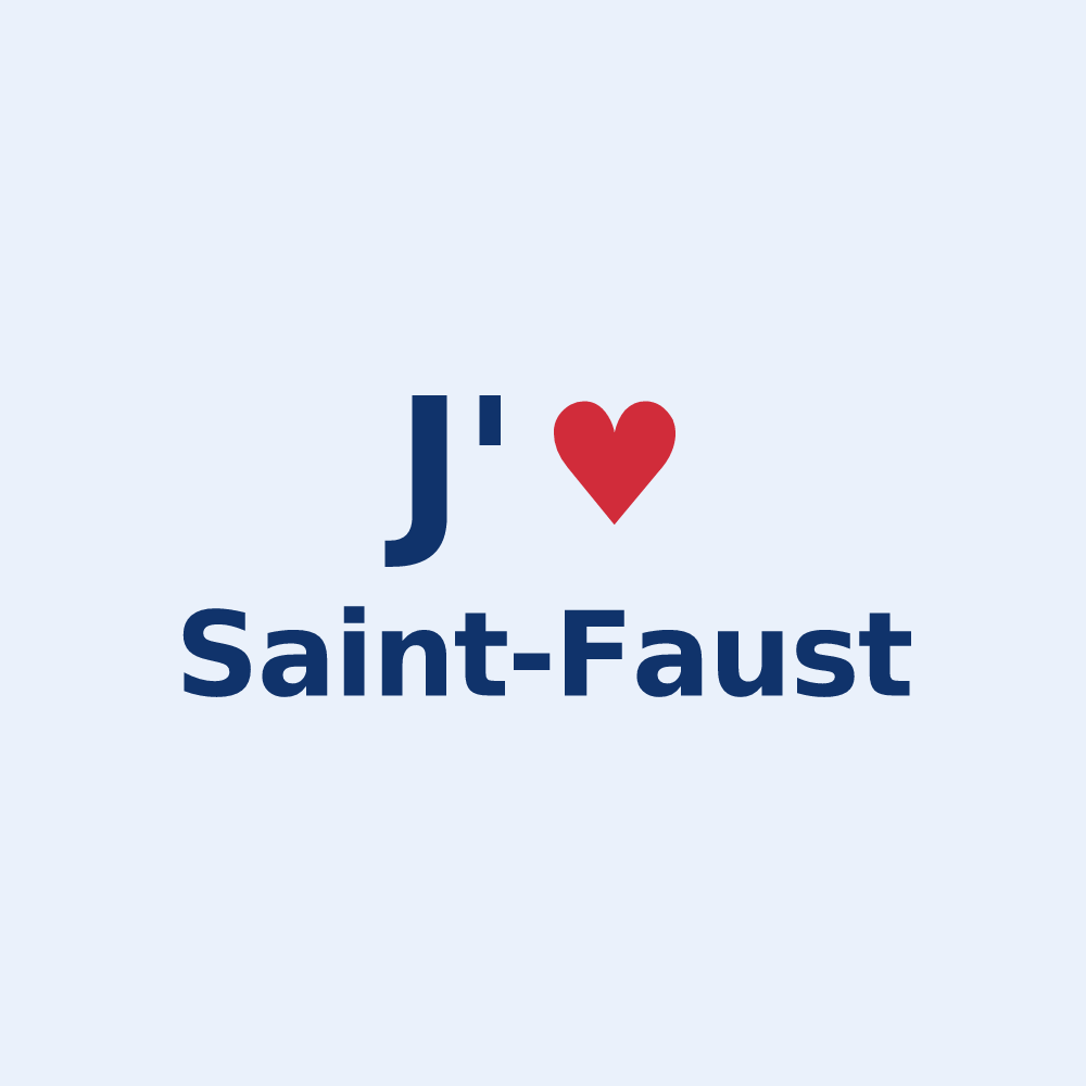 Sticker personnalisé Saint-Faust — design J'aime Saint-Faust