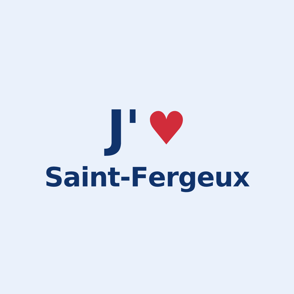 Sticker personnalisé Saint-Fergeux — design J'aime Saint-Fergeux