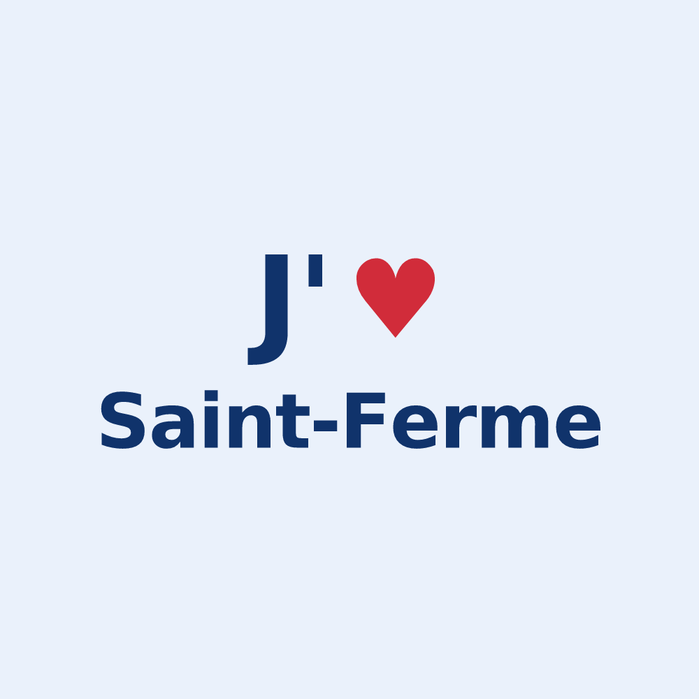 Sticker personnalisé Saint-Ferme — design J'aime Saint-Ferme
