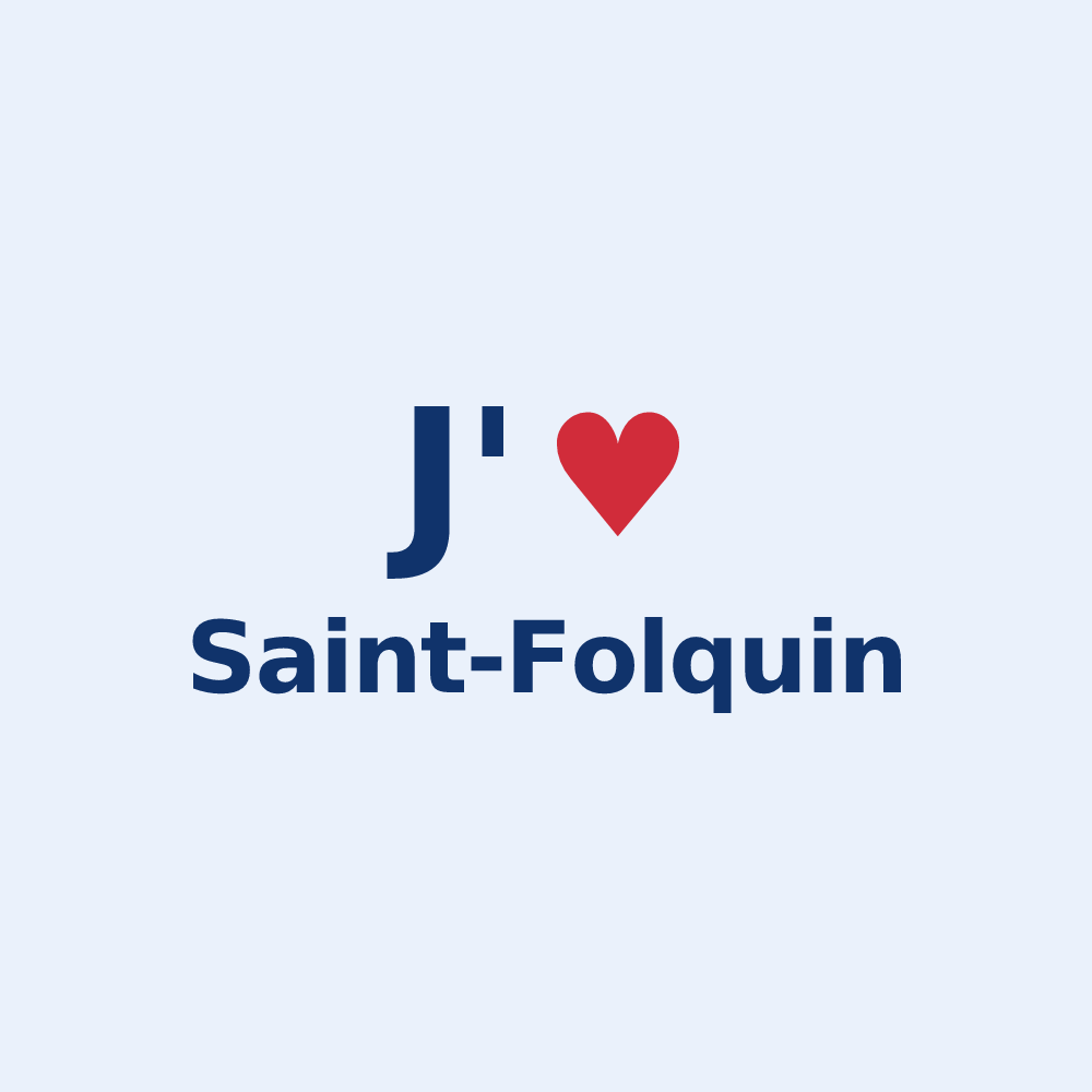 Sticker personnalisé Saint-Folquin — design J'aime Saint-Folquin