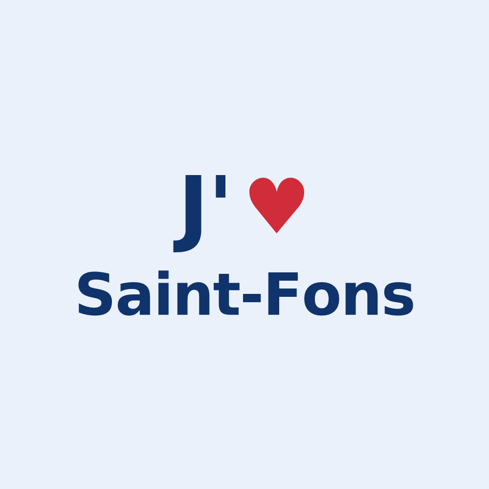 Sticker personnalisé Saint-Fons — design J'aime Saint-Fons