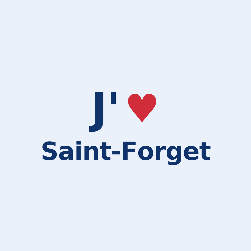 Sticker personnalisé Saint-Forget — design J'aime Saint-Forget