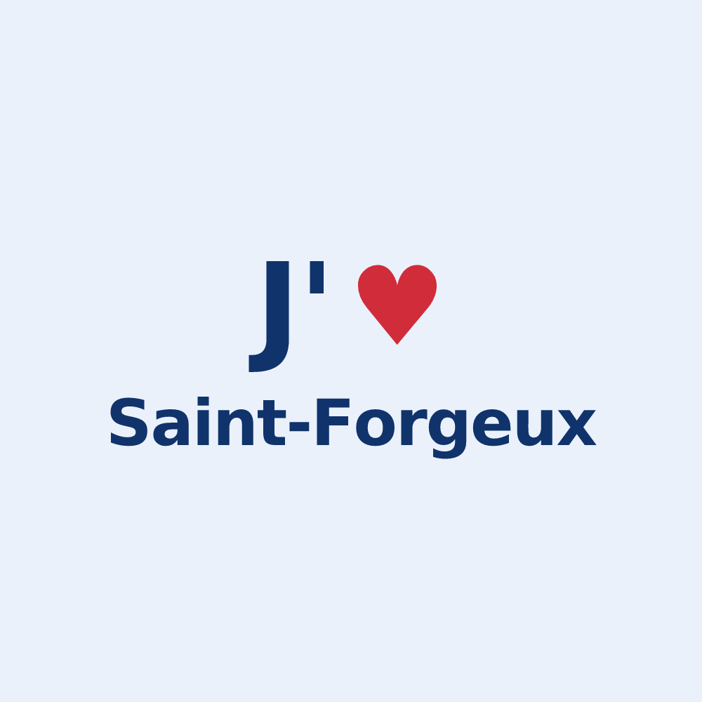 Sticker personnalisé Saint-Forgeux — design J'aime Saint-Forgeux
