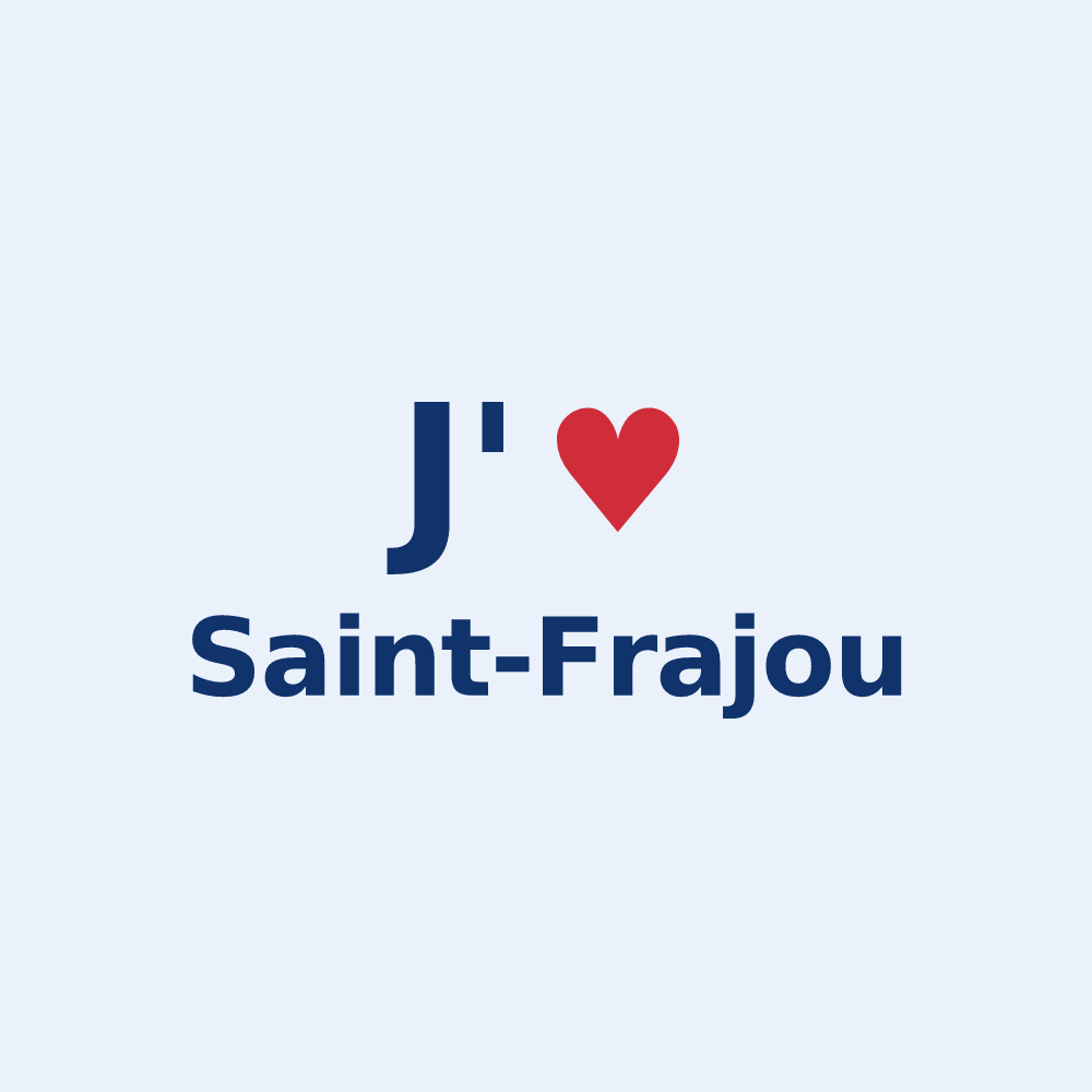 Sticker personnalisé Saint-Frajou — design J'aime Saint-Frajou