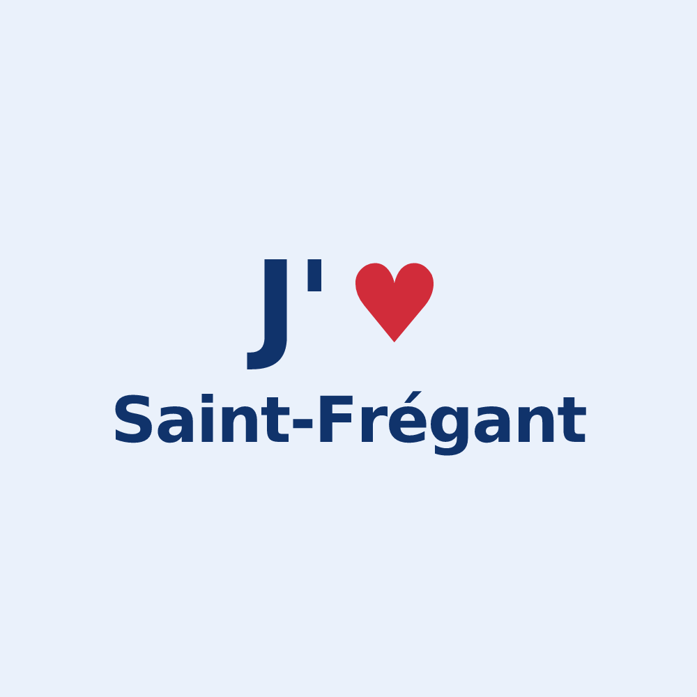 Sticker personnalisé Saint-Frégant — design J'aime Saint-Frégant