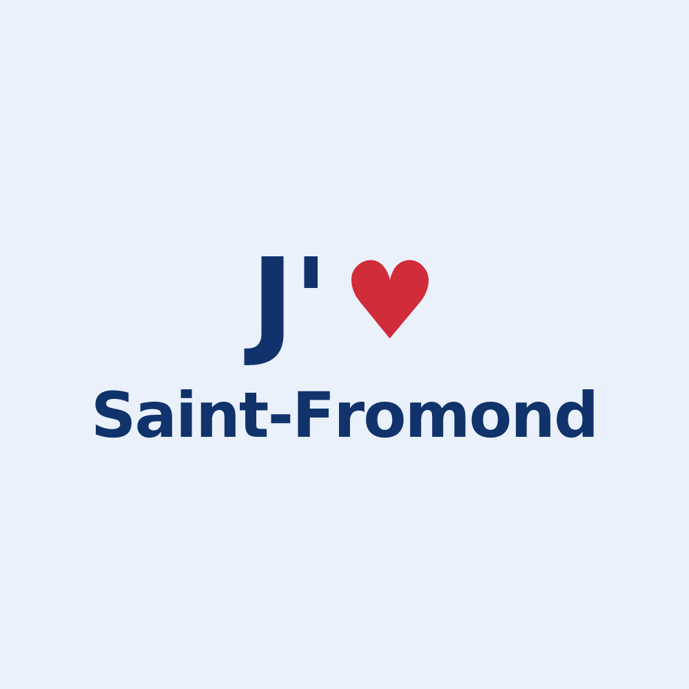 Sticker personnalisé Saint-Fromond — design J'aime Saint-Fromond