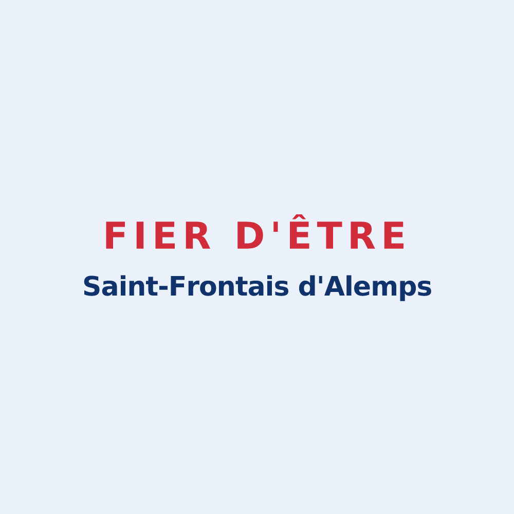 Sticker « Fier d'être Saint-Frontais d'Alemps » — design pour Saint-Front-d'Alemps