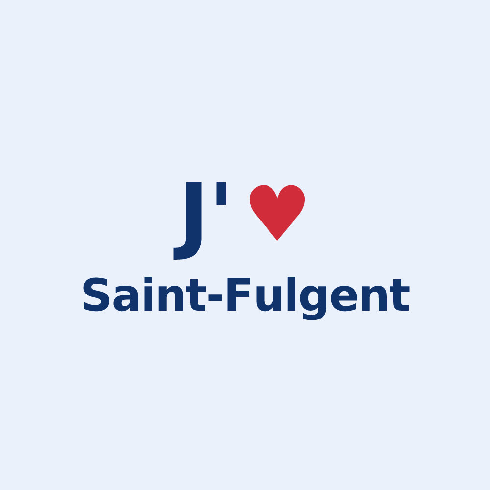 Sticker personnalisé Saint-Fulgent — design « J'aime Saint-Fulgent » imprimé sur le sticker