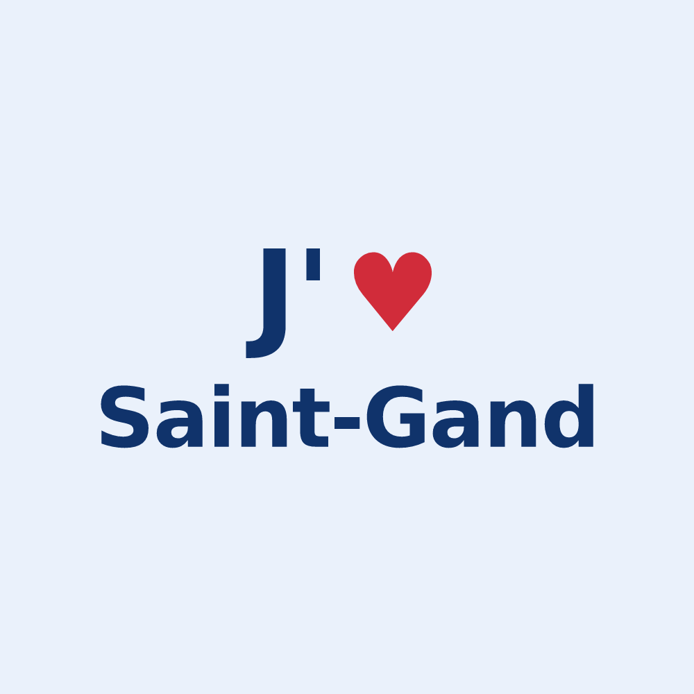 Sticker personnalisé Saint-Gand — design J'aime Saint-Gand