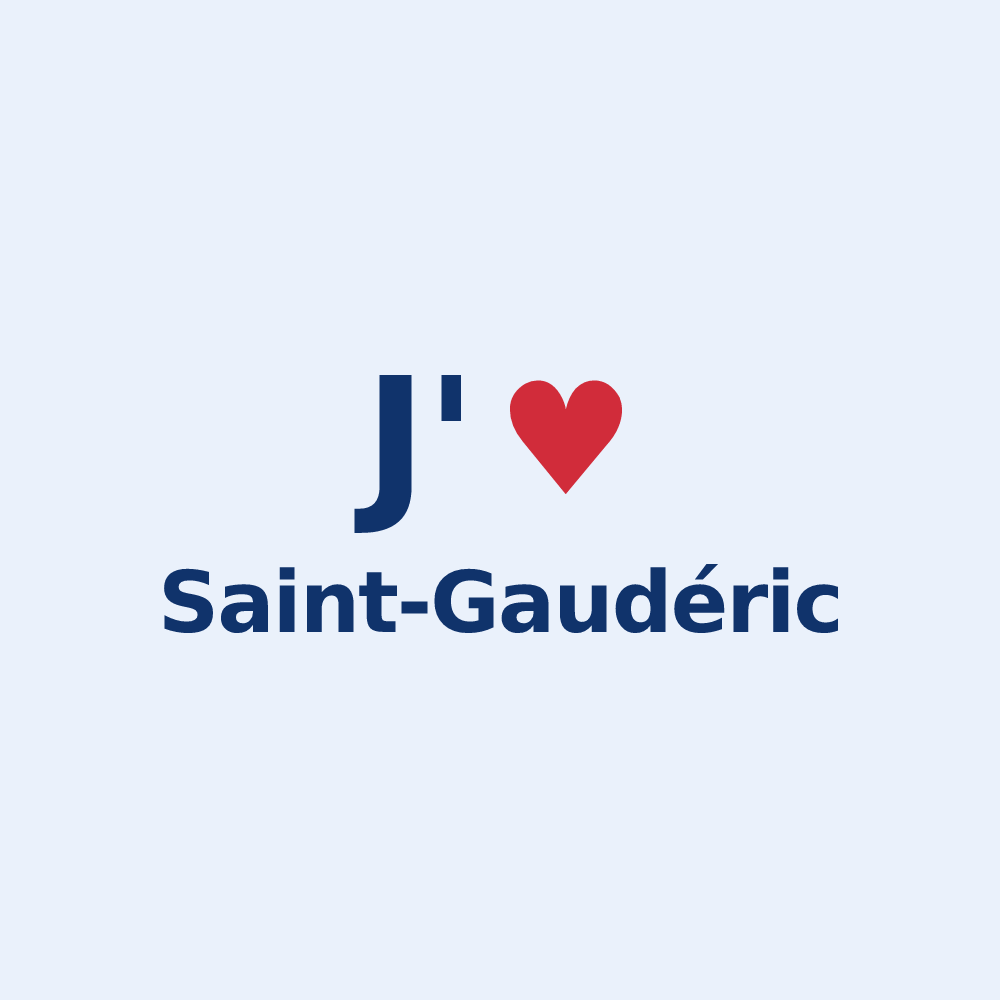 Sticker personnalisé Saint-Gaudéric — design J'aime Saint-Gaudéric