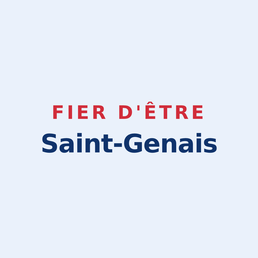 Sticker « Fier d'être Saint-Genais » — design pour Saint-Genest
