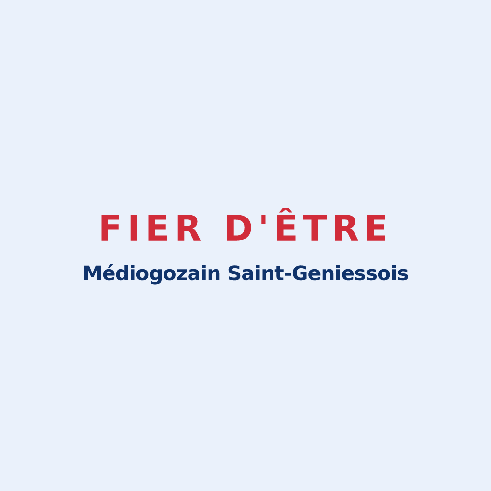 Sticker « Fier d'être Médiogozain 
Saint-Geniessois » — design pour Saint-Geniès-de-Malgoirès