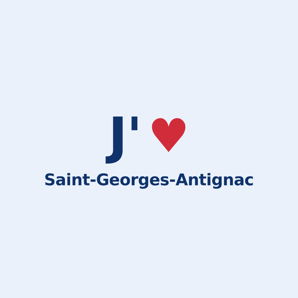Sticker personnalisé Saint-Georges-Antignac — design J'aime Saint-Georges-Antignac