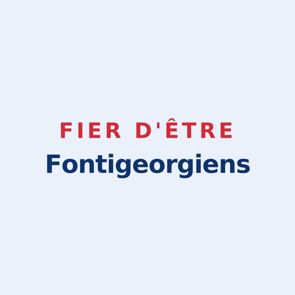 Sticker « Fier d'être Fontigeorgiens » — design pour Saint-Georges-sur-Fontaine