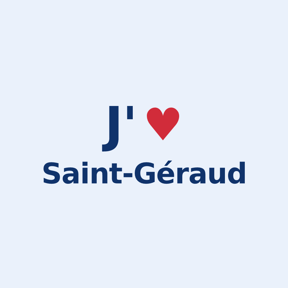 Sticker personnalisé Saint-Géraud — design J'aime Saint-Géraud