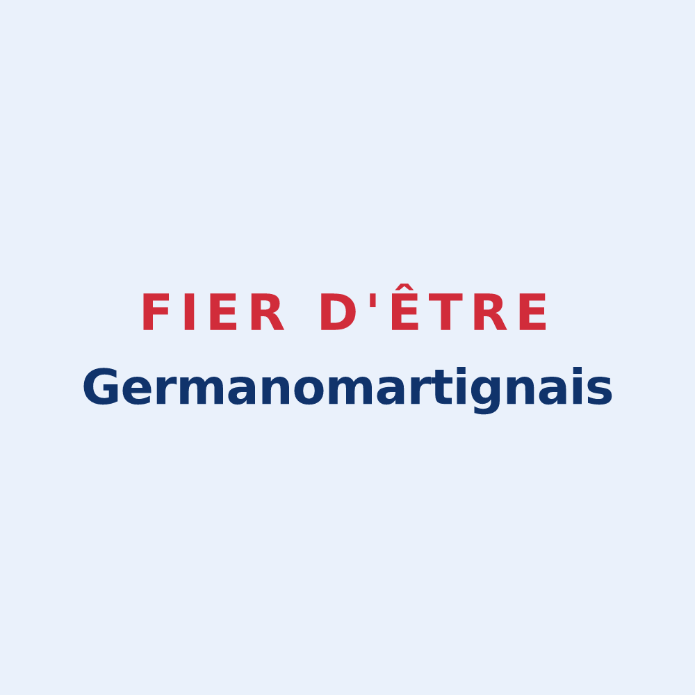 Sticker « Fier d'être Germanomartignais » — design pour Saint-Germain-de-Martigny