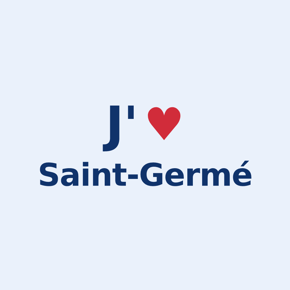 Sticker personnalisé Saint-Germé — design J'aime Saint-Germé