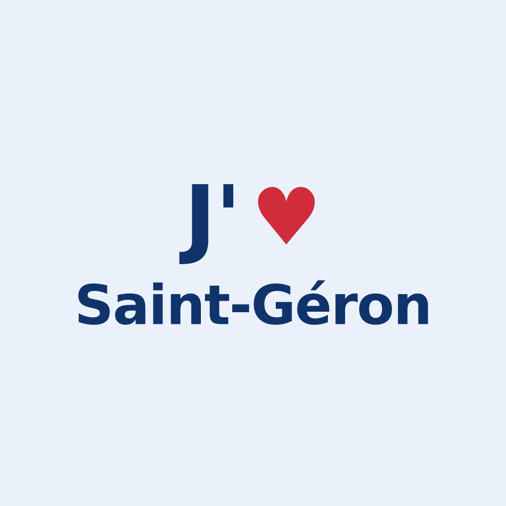 Sticker personnalisé Saint-Géron — design J'aime Saint-Géron