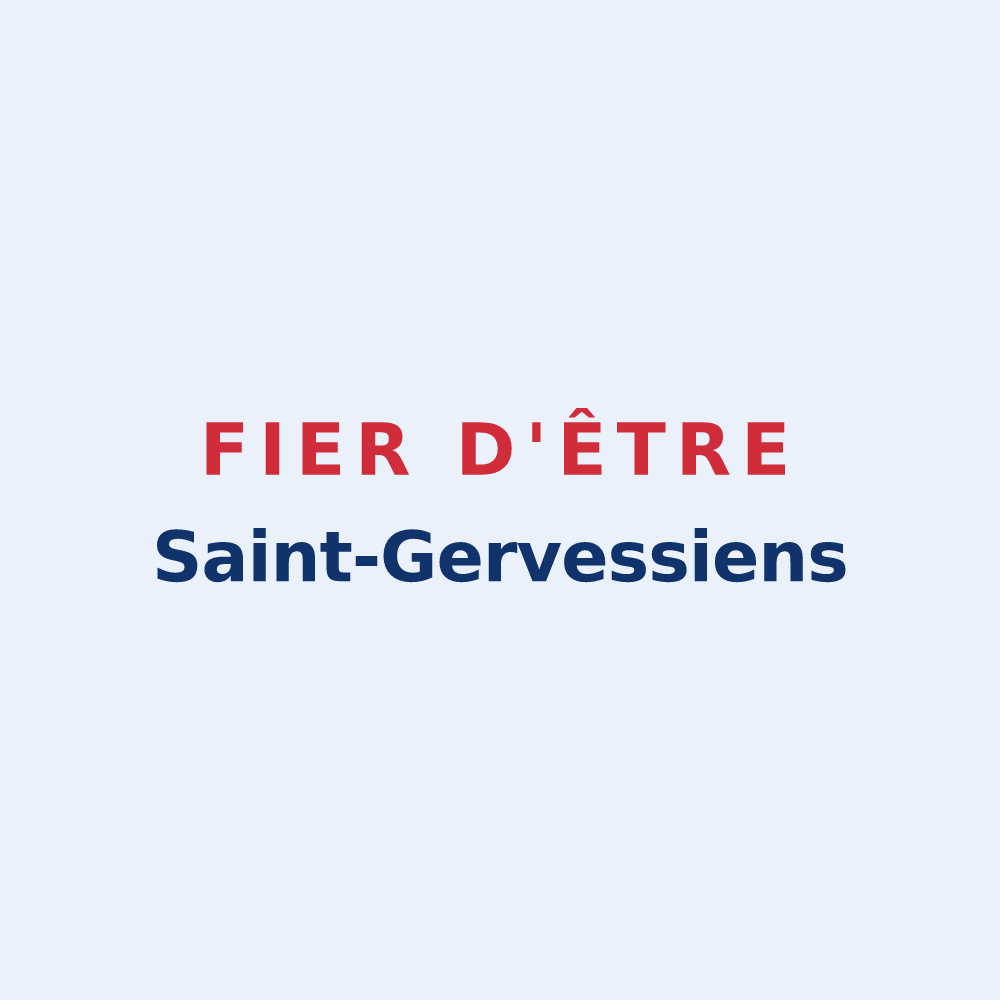 Sticker « Fier d'être Saint-Gervessiens » — design pour Saint-Gervais-les-Trois-Clochers