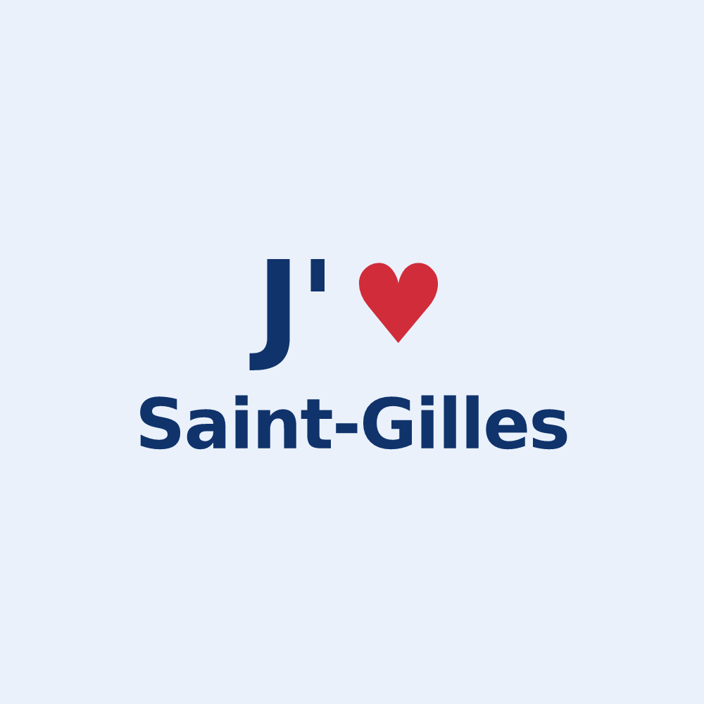 Sticker personnalisé Saint-Gilles — design J'aime Saint-Gilles