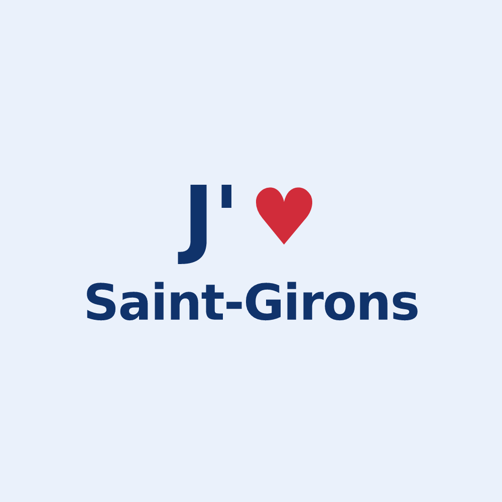 Sticker personnalisé Saint-Girons — design J'aime Saint-Girons