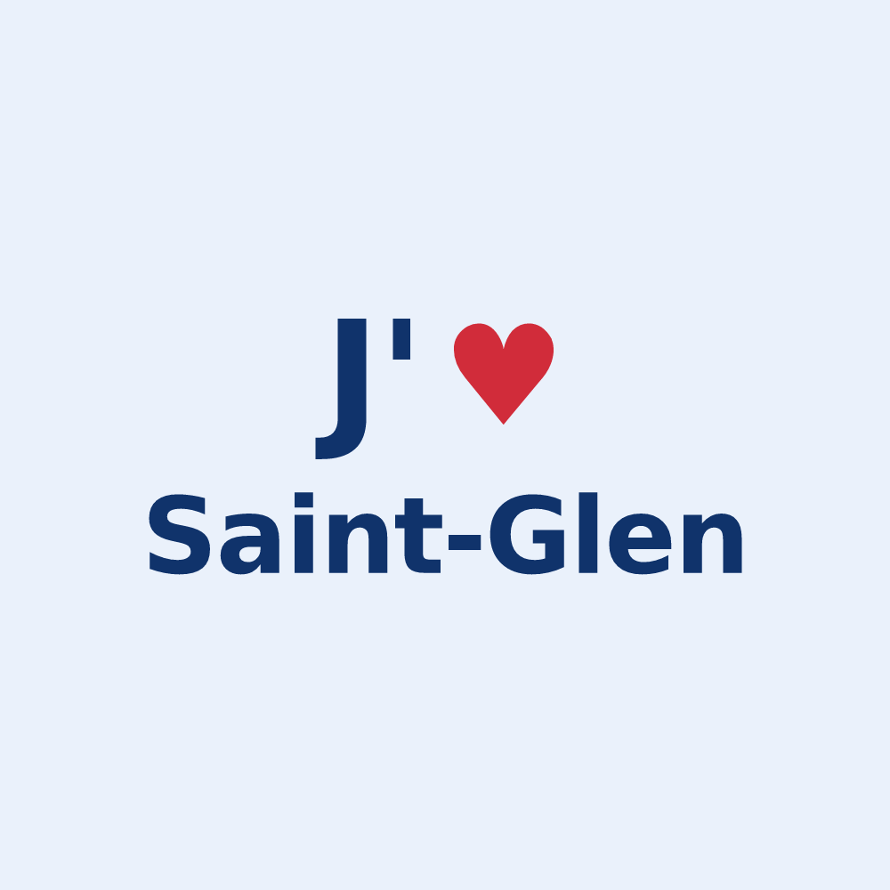Sticker personnalisé Saint-Glen — design J'aime Saint-Glen