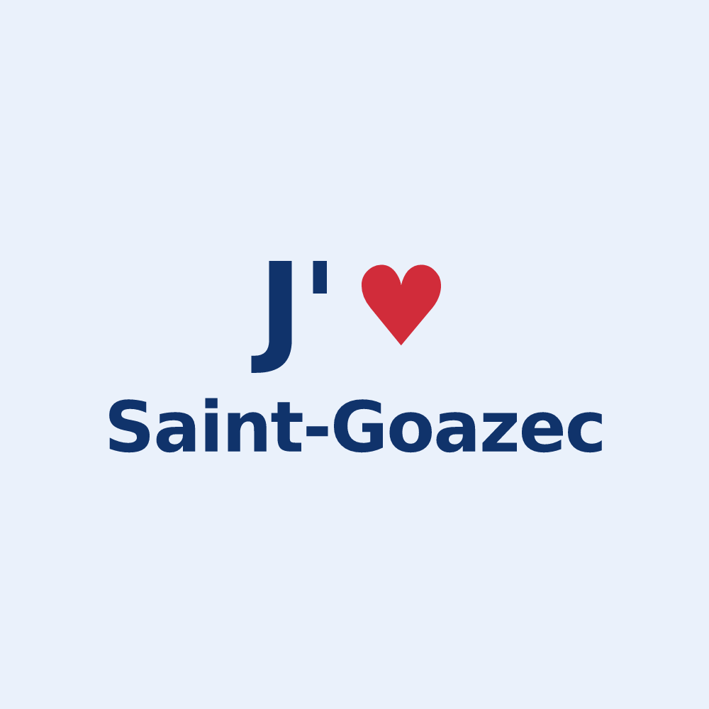 Sticker personnalisé Saint-Goazec — design J'aime Saint-Goazec