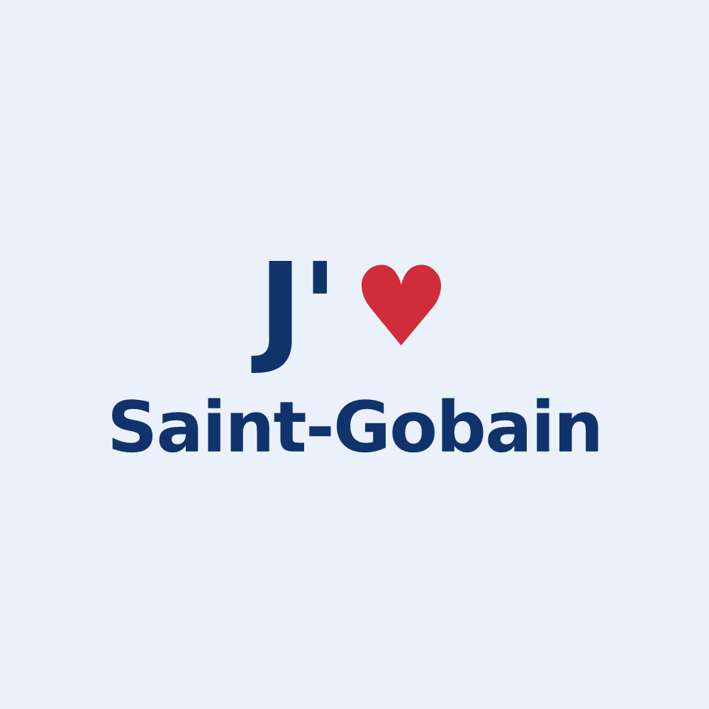 Sticker personnalisé Saint-Gobain — design J'aime Saint-Gobain
