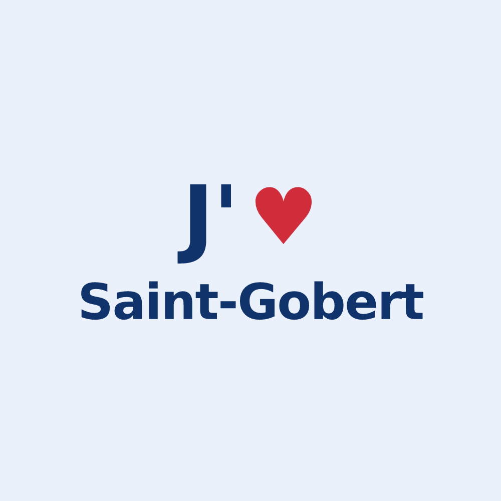 Sticker personnalisé Saint-Gobert — design J'aime Saint-Gobert