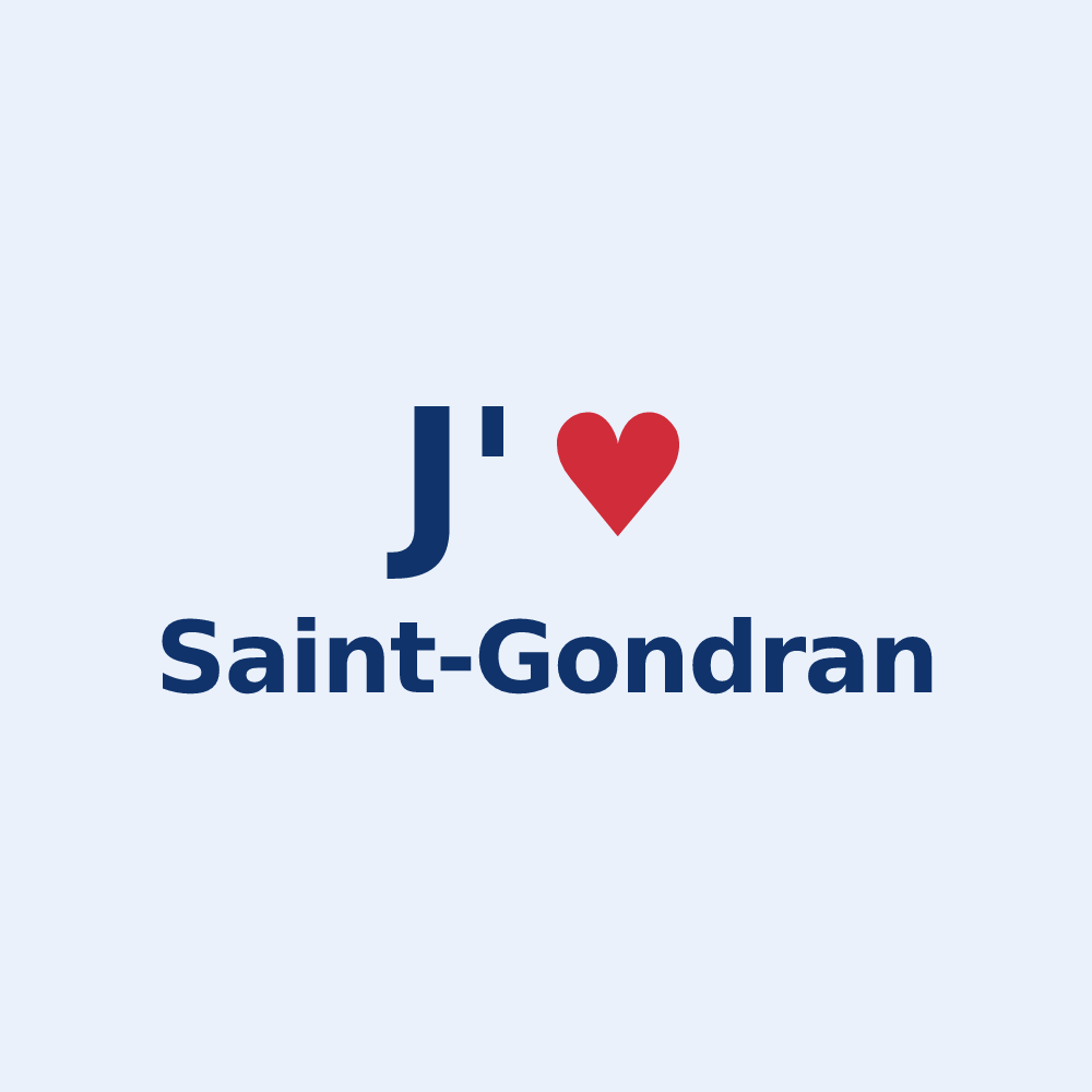 Sticker personnalisé Saint-Gondran — design J'aime Saint-Gondran