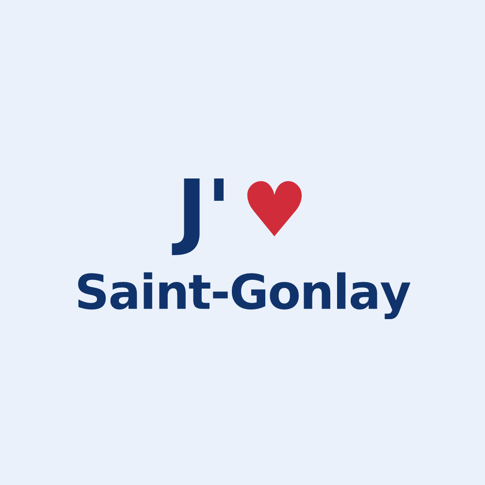 Sticker personnalisé Saint-Gonlay — design J'aime Saint-Gonlay