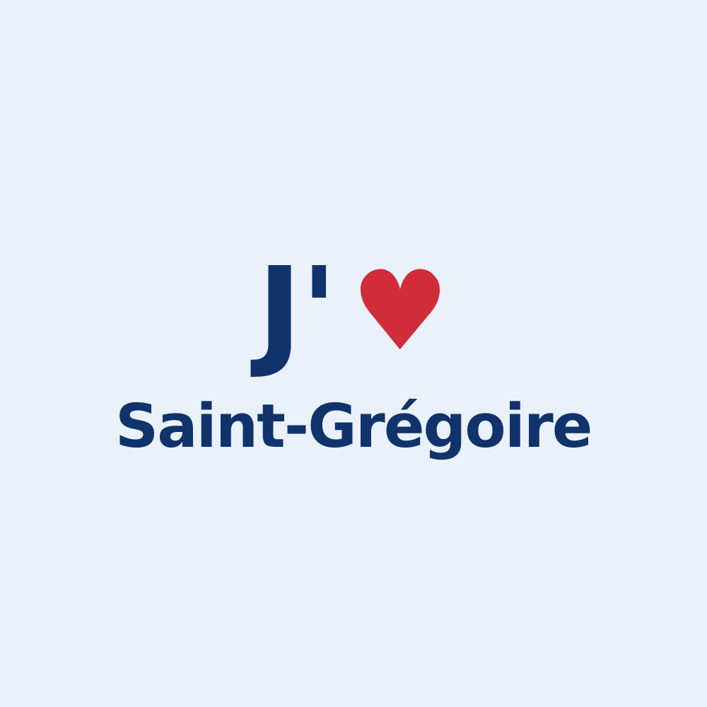 Sticker personnalisé Saint-Grégoire — design J'aime Saint-Grégoire