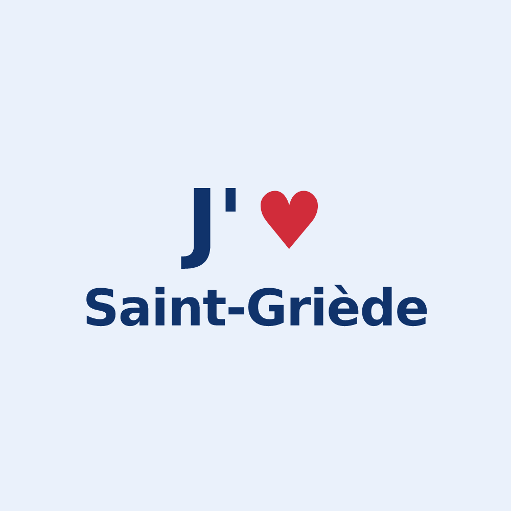 Sticker personnalisé Saint-Griède — design J'aime Saint-Griède