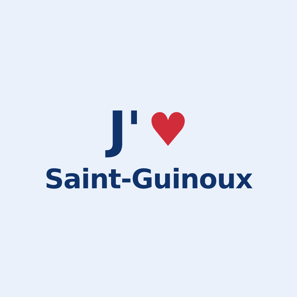 Sticker personnalisé Saint-Guinoux — design J'aime Saint-Guinoux