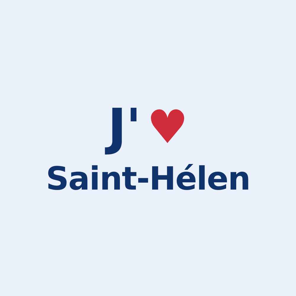 Sticker personnalisé Saint-Hélen — design J'aime Saint-Hélen