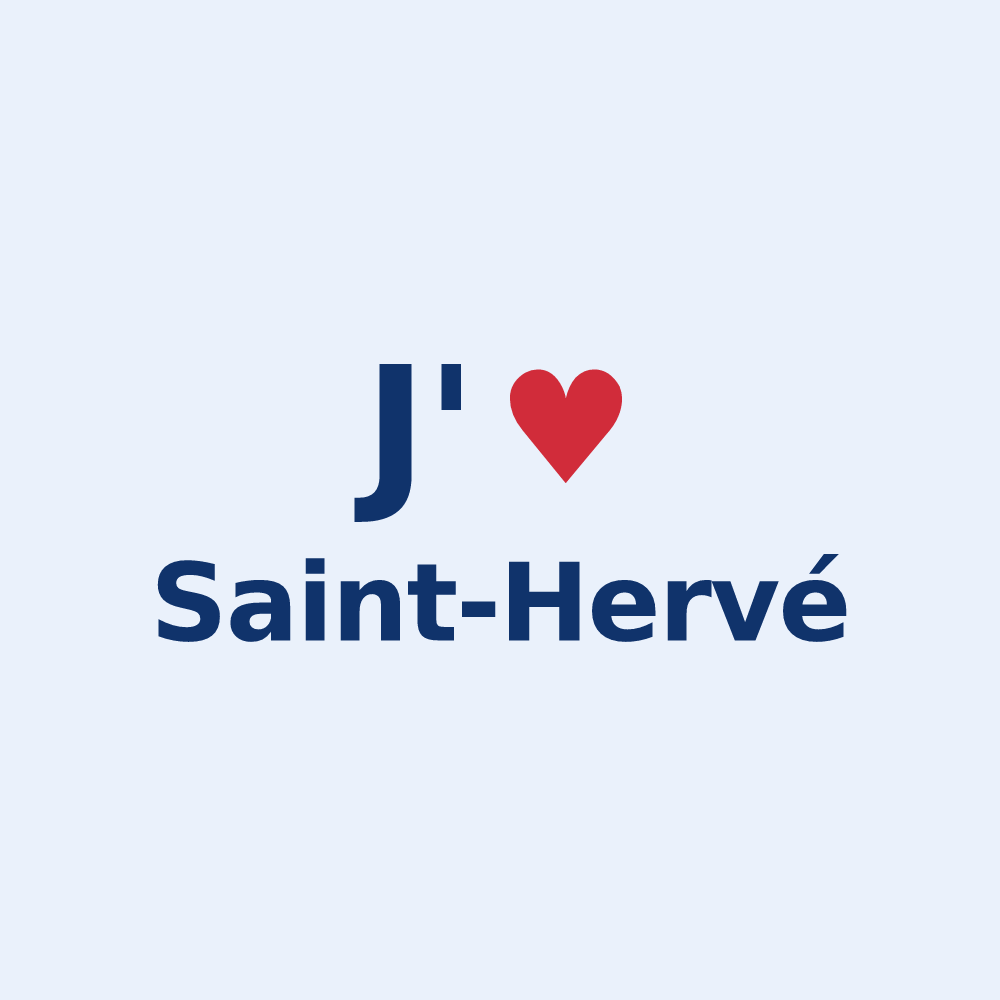 Sticker personnalisé Saint-Hervé — design J'aime Saint-Hervé