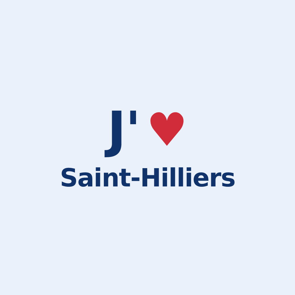 Sticker personnalisé Saint-Hilliers — design J'aime Saint-Hilliers