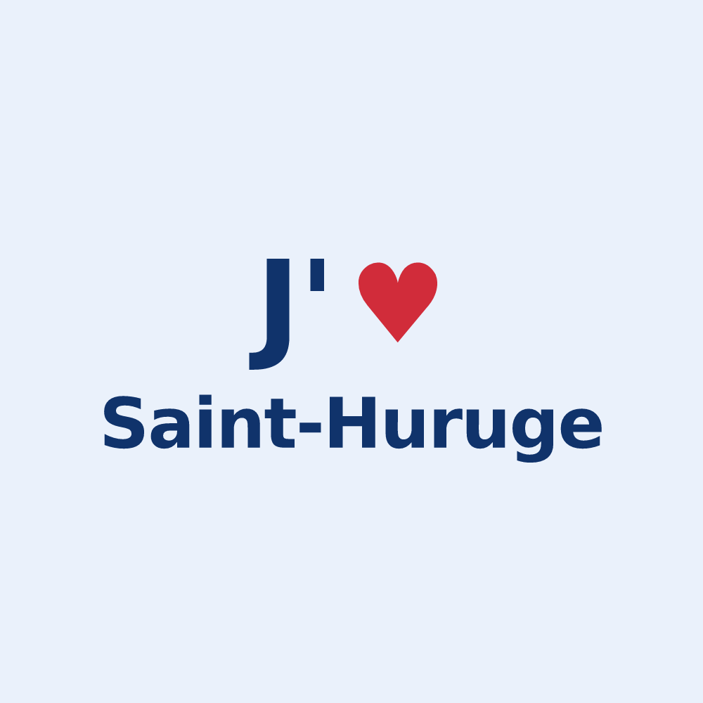 Sticker personnalisé Saint-Huruge — design J'aime Saint-Huruge