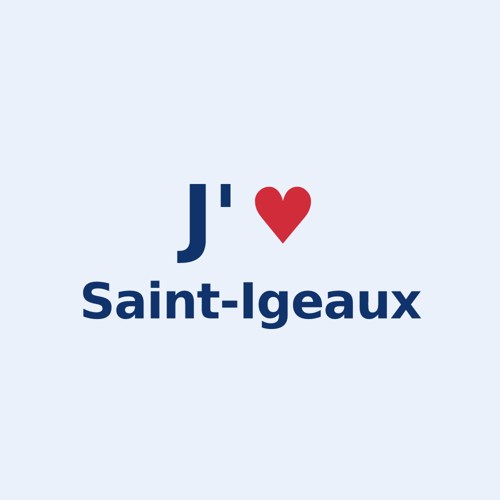 Sticker personnalisé Saint-Igeaux — design J'aime Saint-Igeaux
