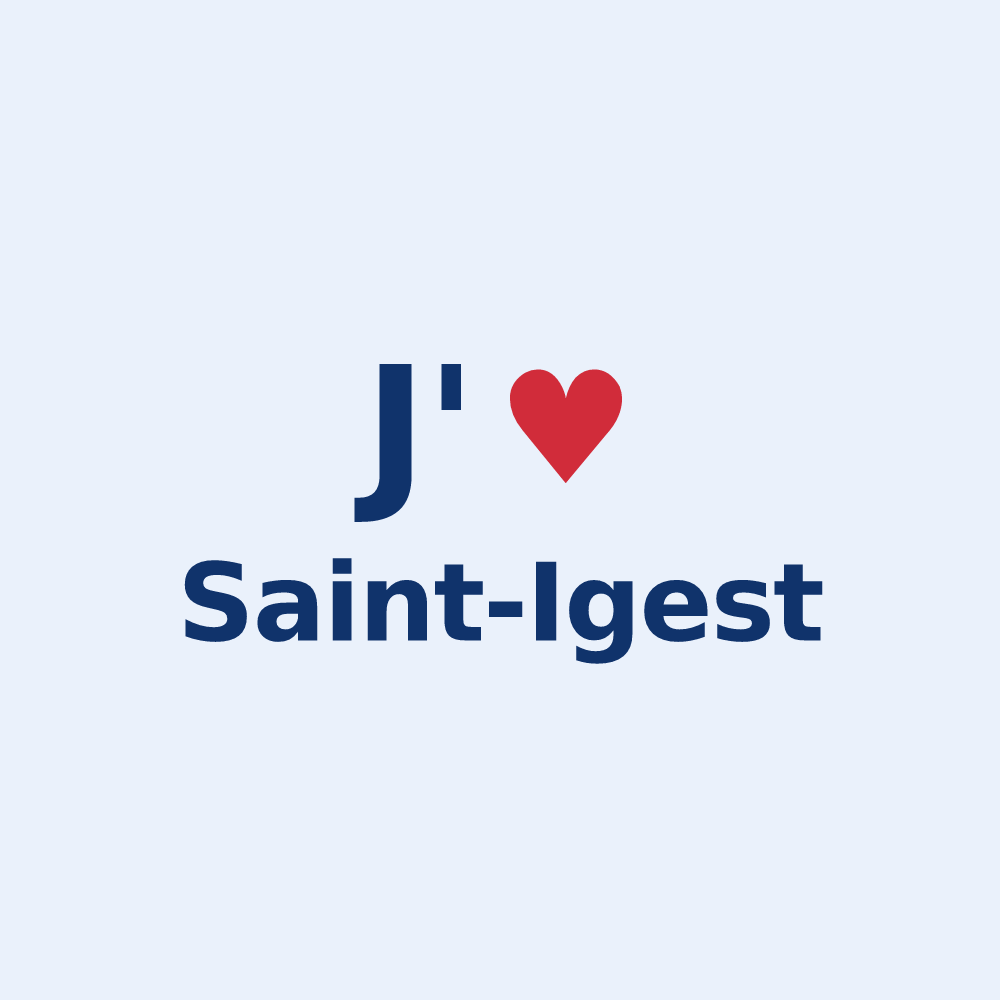 Sticker personnalisé Saint-Igest — design J'aime Saint-Igest